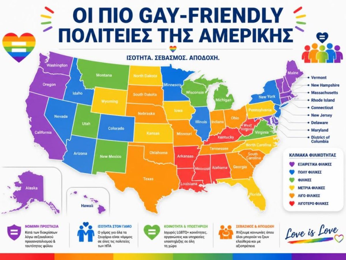 &Omicron;&iota; &pi;&iota;&omicron; gay-friendly &pi;&omicron;&lambda;&iota;&tau;&epsilon;ί&epsilon;&sigmaf; &tau;&eta;&sigmaf; &Alpha;&mu;&epsilon;&rho;&iota;&kappa;ή&sigmaf; &mu;&epsilon; &beta;ά&sigma;&eta; &tau;&alpha; &pi;&epsilon;&rho;&sigma;&iota;&nu;ά &sigma;&tau;&omicron;&iota;&chi;&epsilon;ί&alpha;