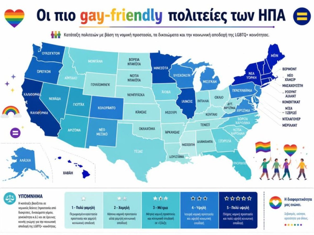 &Omicron;&iota; &pi;&iota;&omicron; gay-friendly &pi;&omicron;&lambda;&iota;&tau;&epsilon;ί&epsilon;&sigmaf; &tau;&omega;&nu; &Eta;&Pi;&Alpha;